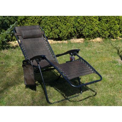 17. Faltbarer Gartenstuhl, multifunktional, 175 x 52/65 x 107 cm, braun