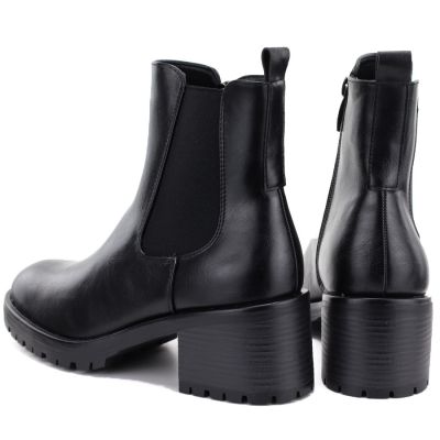5. Damen-Ankle-Boots, gefüttert, schwarz, Potocki SZ12742
