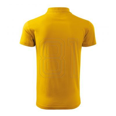 3. Malfini Single J. M MLI-20204 gelbes Poloshirt