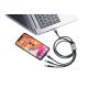 4. TROIKA DREIZACK PRO USB-Kabel 1,2 m USB-C/Micro-USB-A/Lightning 100 W Schwarz, Grau