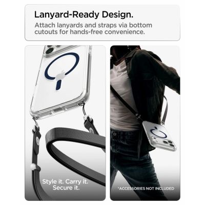 13. Spigen Ultra Hybrid MagSafe Hülle für iPhone 18 Pro Max / 17 Pro Max – Transparentes Marineblau