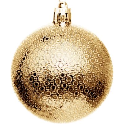 54. Dekorative Kunststoffkugeln, 6 cm, Set mit 35 Stück, Gold