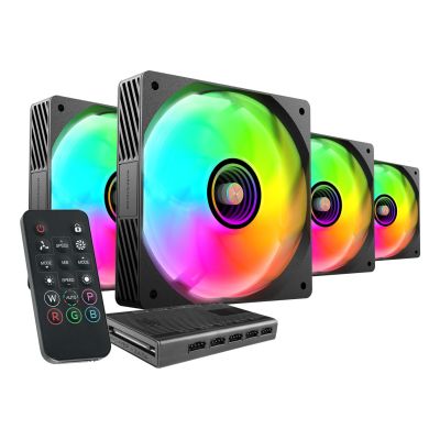 4. TACENS MARS MF-SI4KIT FANS 120 ARGB x4 BK – Lüfter + Hub + Fernbedienung (TACMARS-MFSI4KIT)