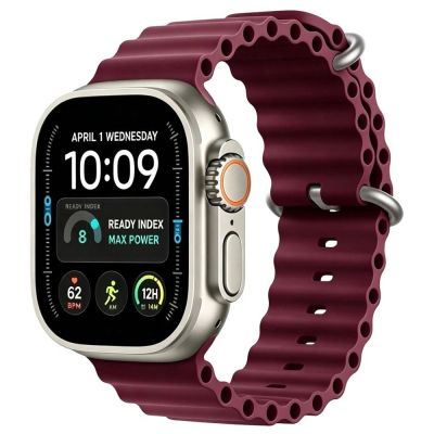 9. Tech-Protect Iconband Pro Armband für Apple Watch 44 / 45 / 46 / 49 mm - bordeauxrot