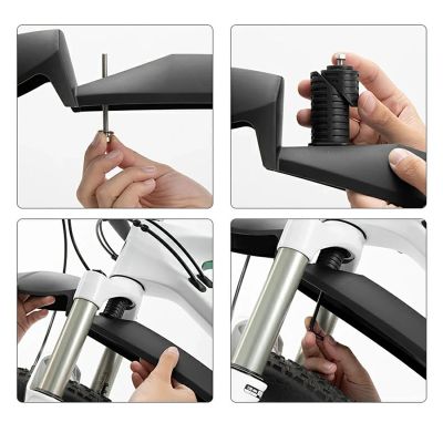 9. Rockbros FK-870 Fahrradschutzbleche mit Schnellverschluss, verstellbar – schwarz