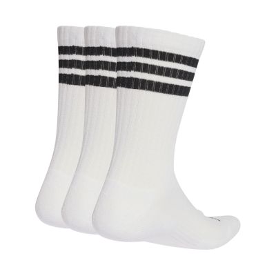 6. Adidas 3-Streifen gepolsterte Sportsocken, 3 Paar, weiß und schwarz, JZ0532