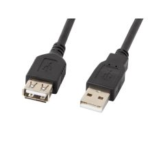 Lanberg CA-USBE-10CC-0018-BK Kabel (USB 2.0 Stecker - USB 2.0 Buchse; 1,8 m; schwarz)