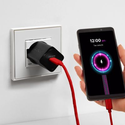 5. SBS TECABLETISSUETCCR USB-C – USB-C-Kabel 1,5 m 60 W geflochten – rot