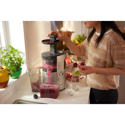 12. ELDOM Slow Juicer PJ350 250 W Schwarz Zwei Filter Neue Generation Schwerlastpresse