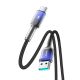 3. Joyroom S-A42 Crystal-Clear Serie 3A USB-A – USB-C-Kabel 1,2 m – Schwarz