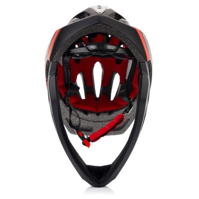 7. Meteor Lupus S Integral-Fahrradhelm 48-52 cm Schwarz/Rot