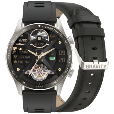 11. Smartwatch Gravity Silver 2 Armbänder GT10-7