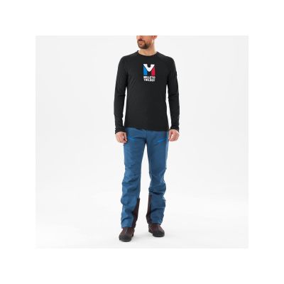 7. MILLET M Trilogy Wool Ts Ls schwarze Unterwäsche