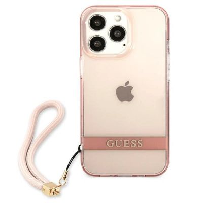 3. Guess Translucent Strap Case für iPhone 13 Pro / 13 6.1" - Rosa