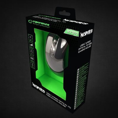 6. ESPERANZA KABELGEBUNDENE MAUS 7D FÜR GAMER HESPERIS USB-C EGM303