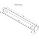 3. PORTO Regal 150x18x16,5 Eiche/Schwarz