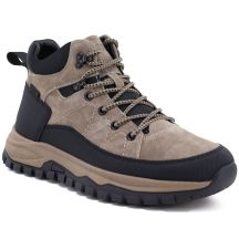 Beige Herren-Lederstiefel mit Isolierung, Big Star UU174247