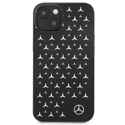 3. Mercedes Silver Stars Pattern Case für iPhone 13 mini - Schwarz