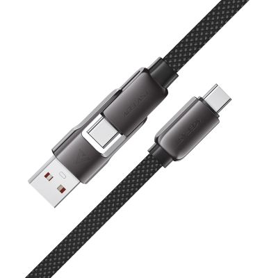 3. Acefast C13-04 USB-C - USB-A / USB-C Kabel 480Mb/s 3A 1,2m - Schwarz