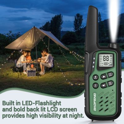 14. Baofeng BF-T25E Walkie-Talkie, grün, 2 Stück