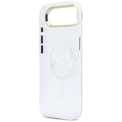 7. Karl Lagerfeld IML Choupettes Karl Script Logo MagSafe iPhone Air Hülle - Transparent