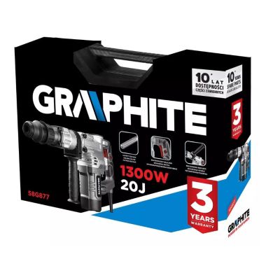 15. Graphit 58G877 SDS Max Abbruchhammer Schwarz, Silber 1300W