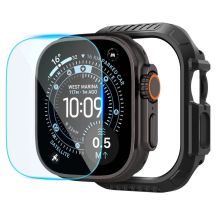 Set Spigen Lock Fit Hülle + Spigen Tempered Glass Schutzglas für Apple Watch Ultra (49 mm) - mattschwarz