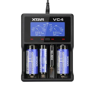 6. XTAR-LADEGERÄT FÜR ZYLINDRISCHE LI-ION-VC4-AKKU