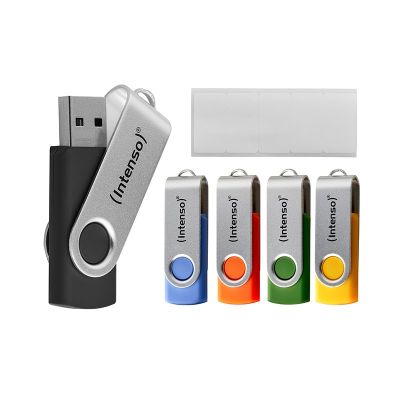 8. Intenso USB-Stick Office Line 3543595 3.2 5er-Pack – 64 GB USB-Stick, USB Typ-A 3.2 Gen 1 (3.1 Gen 1), mehrfarbig