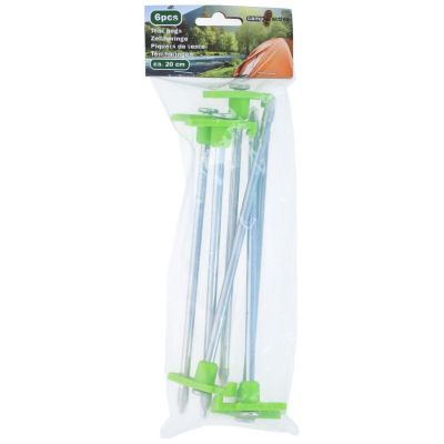 5. Zeltnägel 19 cm, 6er-Set, Metall/Kunststoff, Camp Active