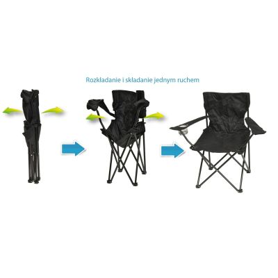 13. Klappbarer Campingstuhl 50 x 50 x 80 cm, schwarz