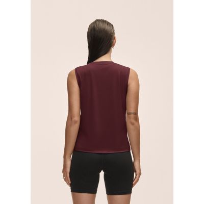 3. CASALL Damen-Tanktop mit Grafikmuster, Burgunderrot