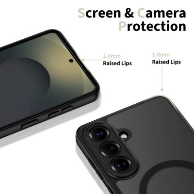 4. Tech-Protect BasicMag MagSafe Hülle für Samsung Galaxy S26+ - Transparent Schwarz