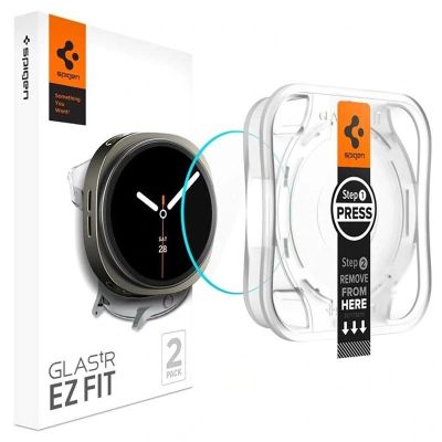 Spigen Glas.TR „Ez-Fit“ gehärtetes Glas für Samsung Galaxy Watch 8 44 mm – Transparent