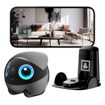 EnaBot - EBO AIR 2 Plus - Heimroboter mit Überwachungs- und Videoanruffunktion (grau)