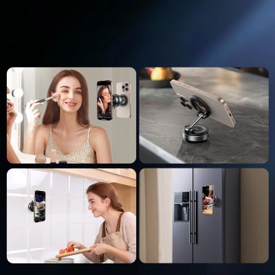 6. Joyroom JR-ZS501 Magnetische Autohalterung Kompatibel mit MagSafe für Armaturenbrett - Dunkelgrau