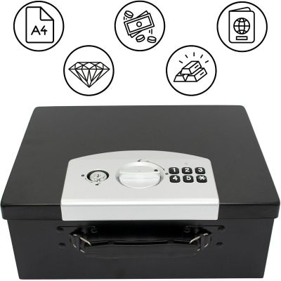 10. Tresor mit Digitalschloss 32,4 x 12,7 x 25,5 cm 1068756 SASKA GARDEN