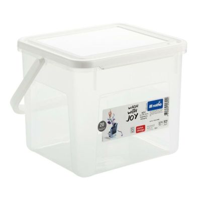 ROTHO Waschmittelbehälter 3 kg 4,5 l Transparent/Weiß