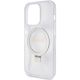 6. Guess Ring Stand Script Glitter MagSafe Hülle für iPhone 15 Pro – transparent