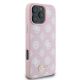 4. Guess MagSafe Hülle mit Pfingstrosen-Schriftzug für iPhone 16 Pro – Rosa