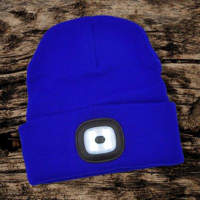 4. MÜTZE MIT 4-LED-STIRNLAMPE 120 LM 3 LEUCHTMODI FÜR TOURISMUS BLAU