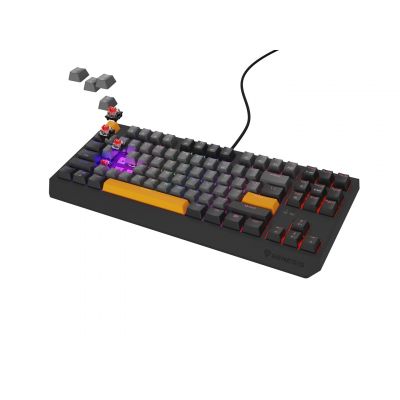 2. GENESIS Thor 230 TKL Gaming-Tastatur USB + RF Wireless + Bluetooth QWERTY Schwarz, Grau, Orange