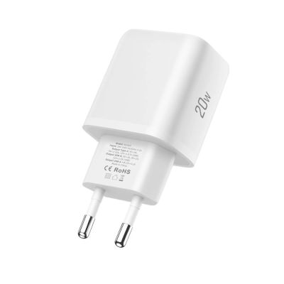 5. Tech-Protect NCA20 PD 20W QC3.0 USB-A / USB-C Wandladegerät + USB-C / USB-C Kabel 100cm - Weiß