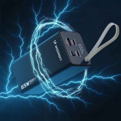 13. Powerbank Wozinsky K65+ 65W 30000mAh 2x USB-C, 1x USB-A 65W - grau