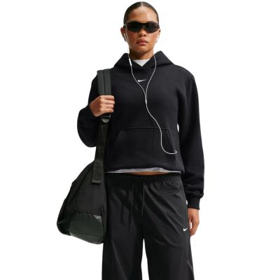 Nike Studio Fleece Damen-Sweatshirt, mittelschwer, Schwarz, IM8100 001