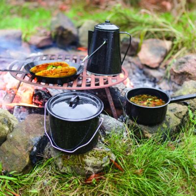 8. Esschert Design FF215 Campingküchenbesteck-Set Schwarz