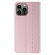 6. Magnetband-Hülle für Samsung Galaxy S23+ Flip Wallet Mini Lanyard Stand Pink