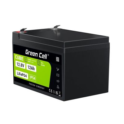 8. GREEN CELL LIFEPO4 CUBE-AKKU 12AH 12V/12,8V 153,6Wh LFPGC12V12AH