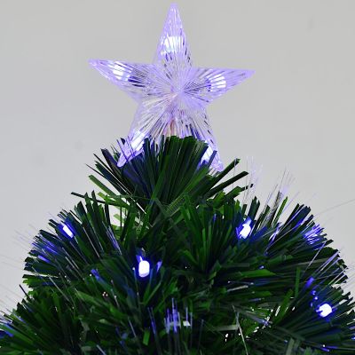 6. DEKORATIVE LICHTERFASER-TANNENBAUM MULTICOLOR 60 CM