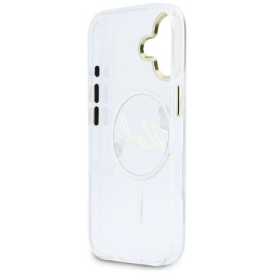7. Karl Lagerfeld IML Choupettes Karl Script Logo MagSafe iPhone 17 Hülle - Transparent